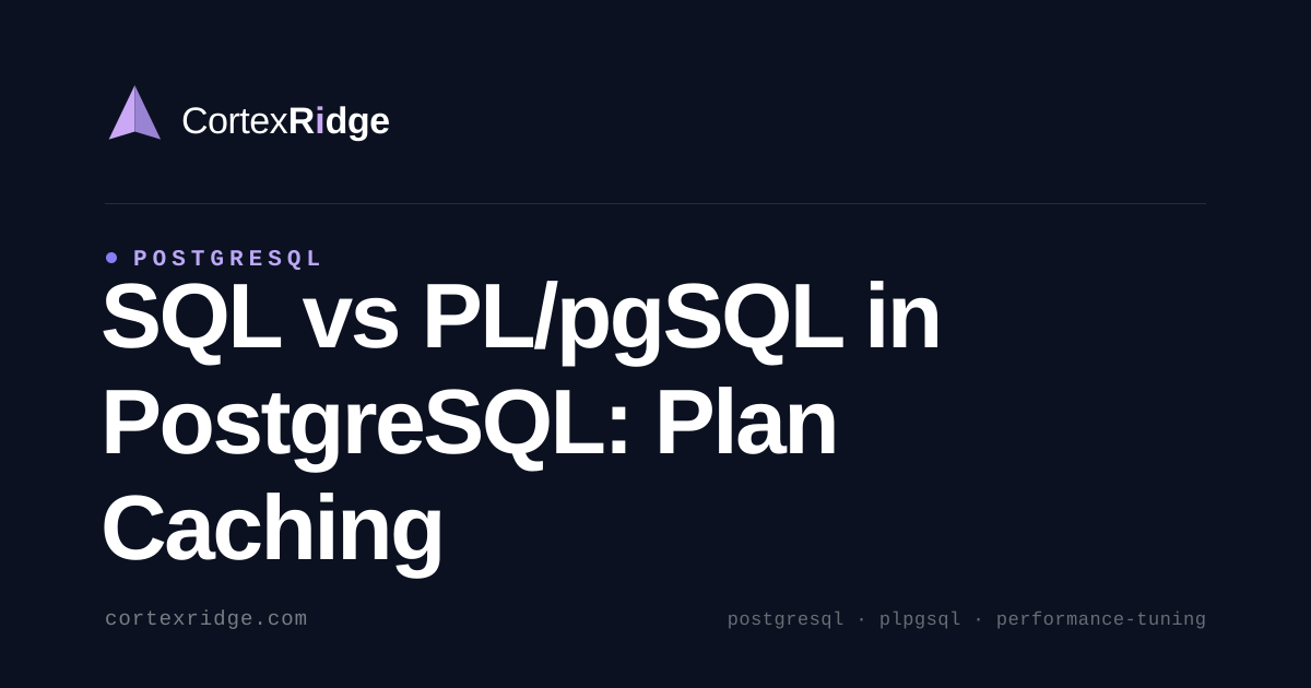 Dinesh Kumar：PostgreSQL 中 SQL 与 PL/pgSQL 的对比：执行计划缓存